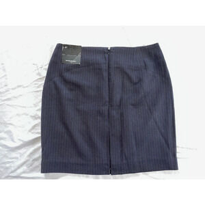 Banana Republic Petites Rear Zip Lined Dress Skirt. Navy Pinstripe, 2P. NWT!!